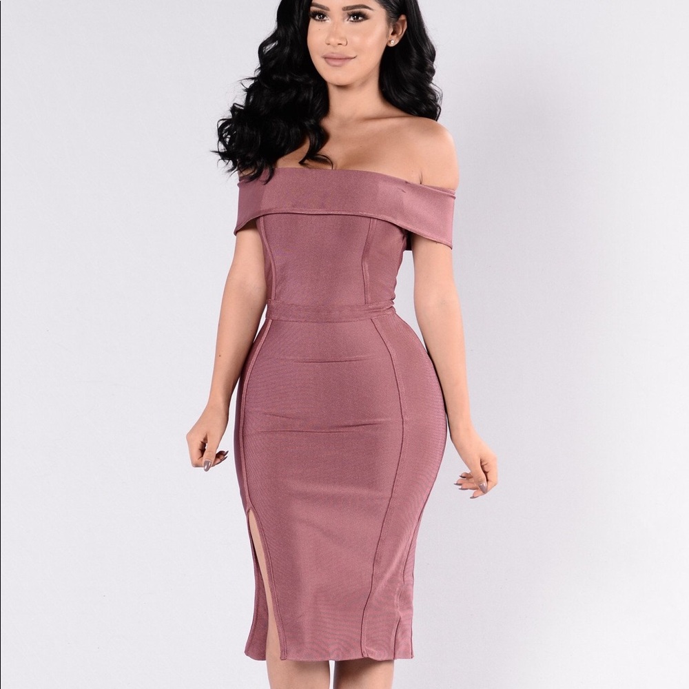 Fashion Nova Off-the-shoulder Bandage Dress